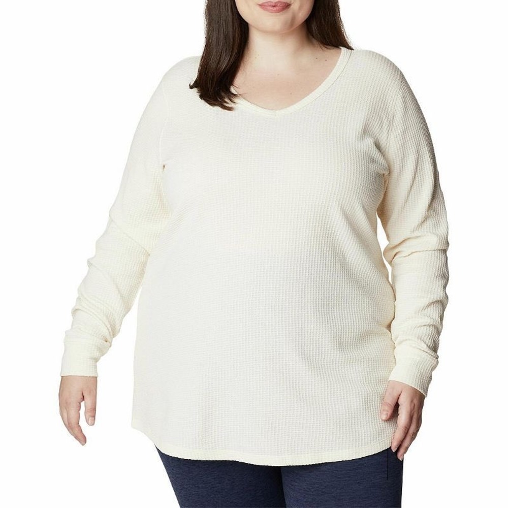 Columbia Women S Pine Peak Thermal Top White Size 1X